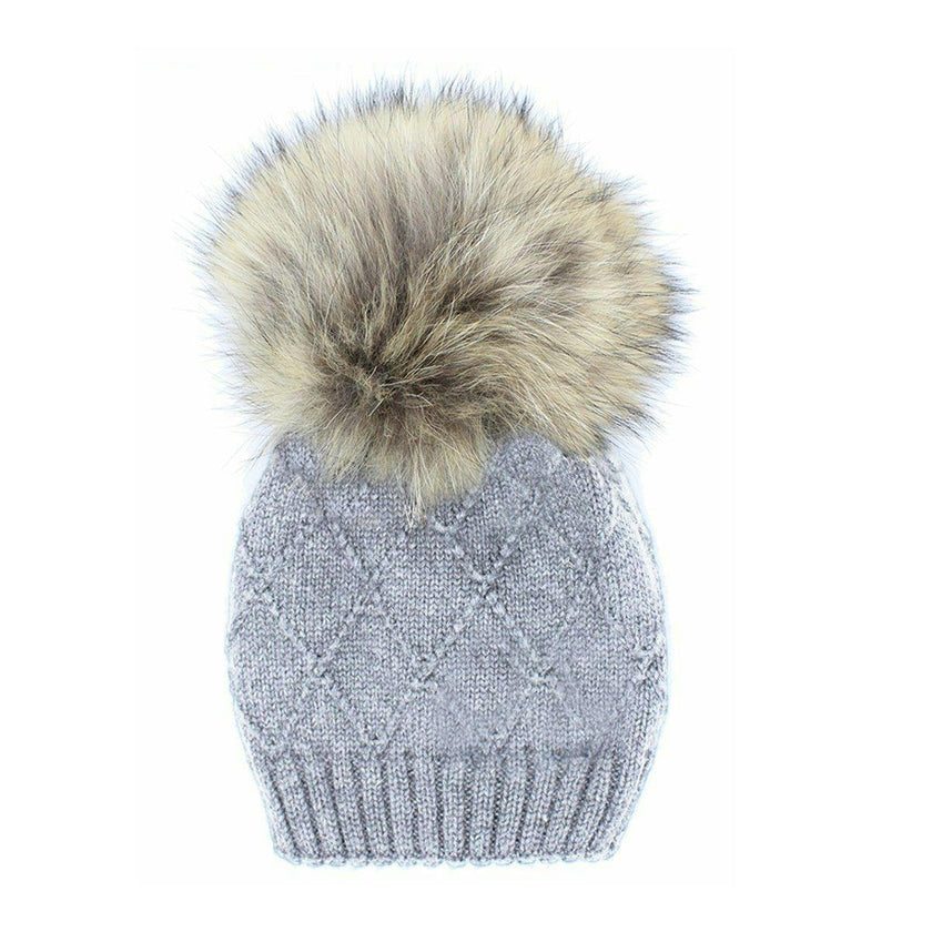 Chunky Knit Hat (Snap On Pom Sold Separately)