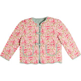 Margret Floral Reversible Quilted Jacket in Pink (4-12yrs)