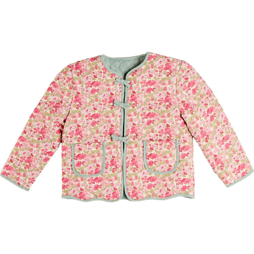 Margret Floral Reversible Quilted Jacket in Pink (4-12yrs)