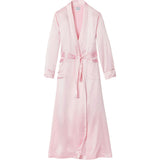 Women's Silk Long Robe in Navy