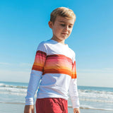 Sunset Beach Rainbow Rash Guard