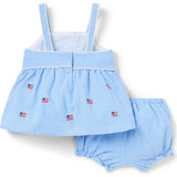 Baby Embroidered Flag Matching Set
