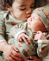 Apple Orchard Organic Cotton Newborn Gown & Hat Set