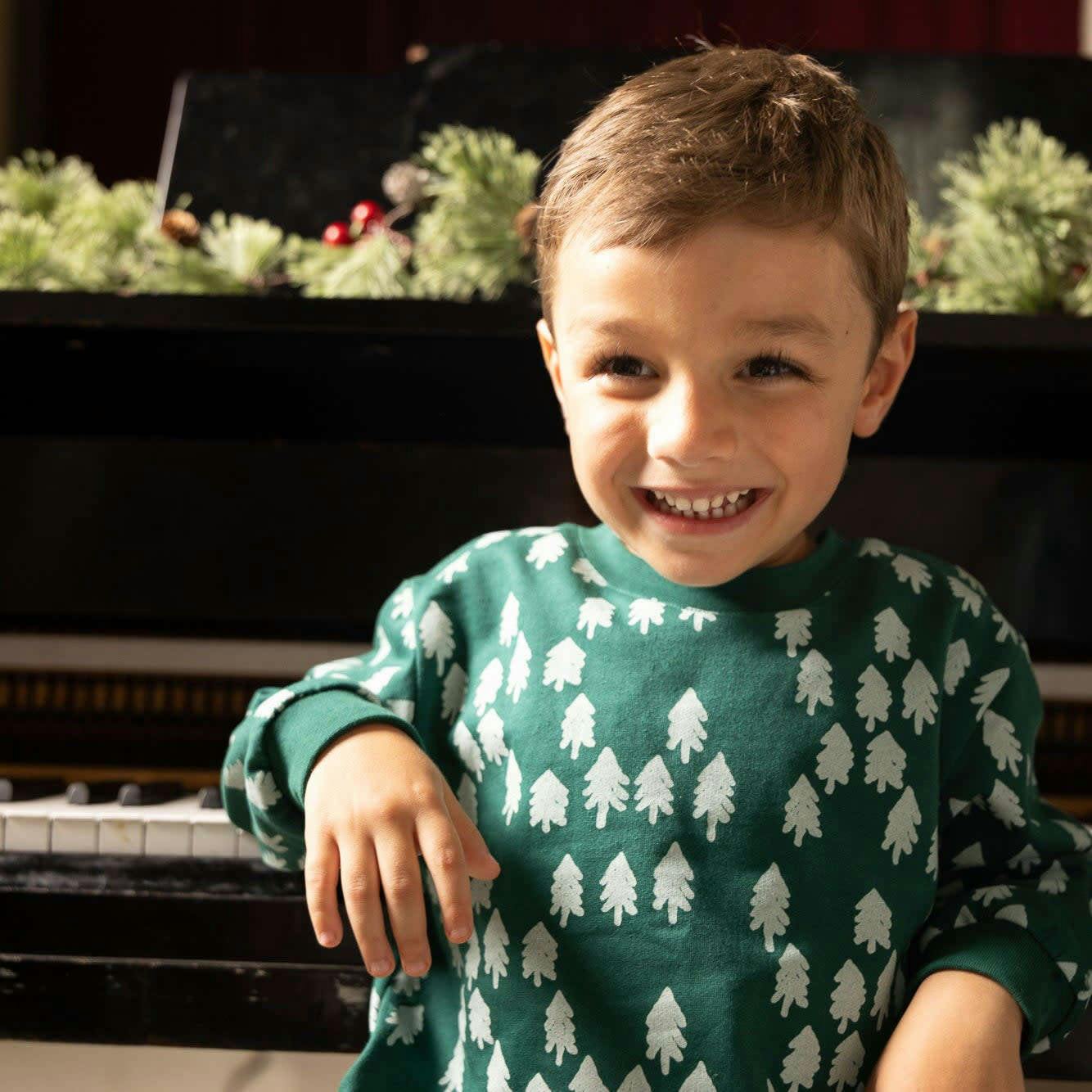 Recycled Cotton Snowy Pine Sweatshirt