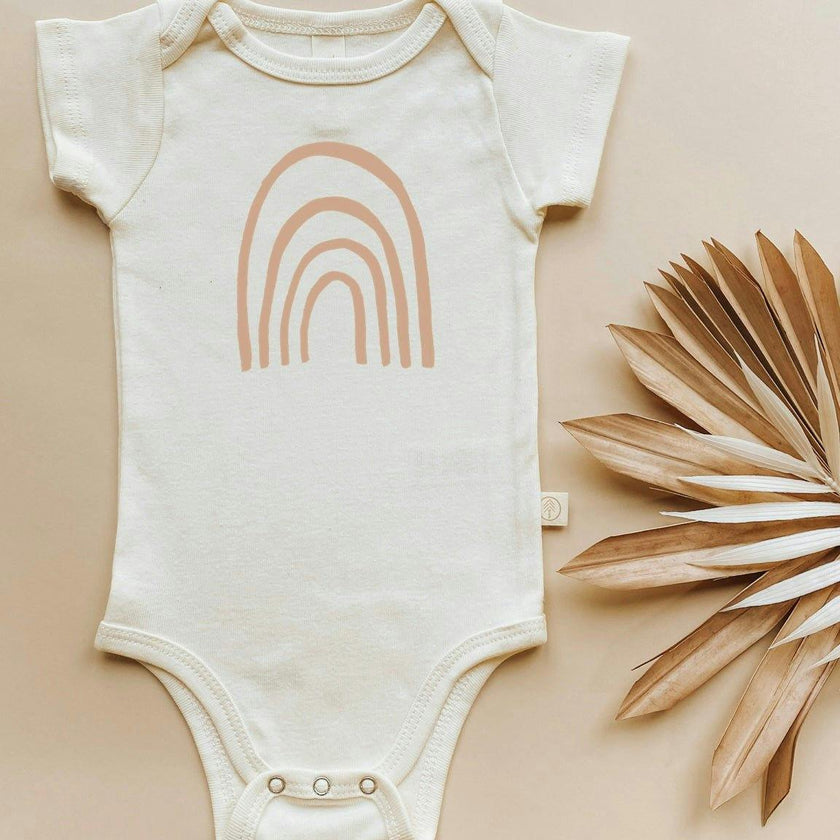 Rainbow Clay Organic Cotton Short Sleeve Baby Bodysuit