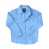 Blue Linen Shirt in Long Sleeves