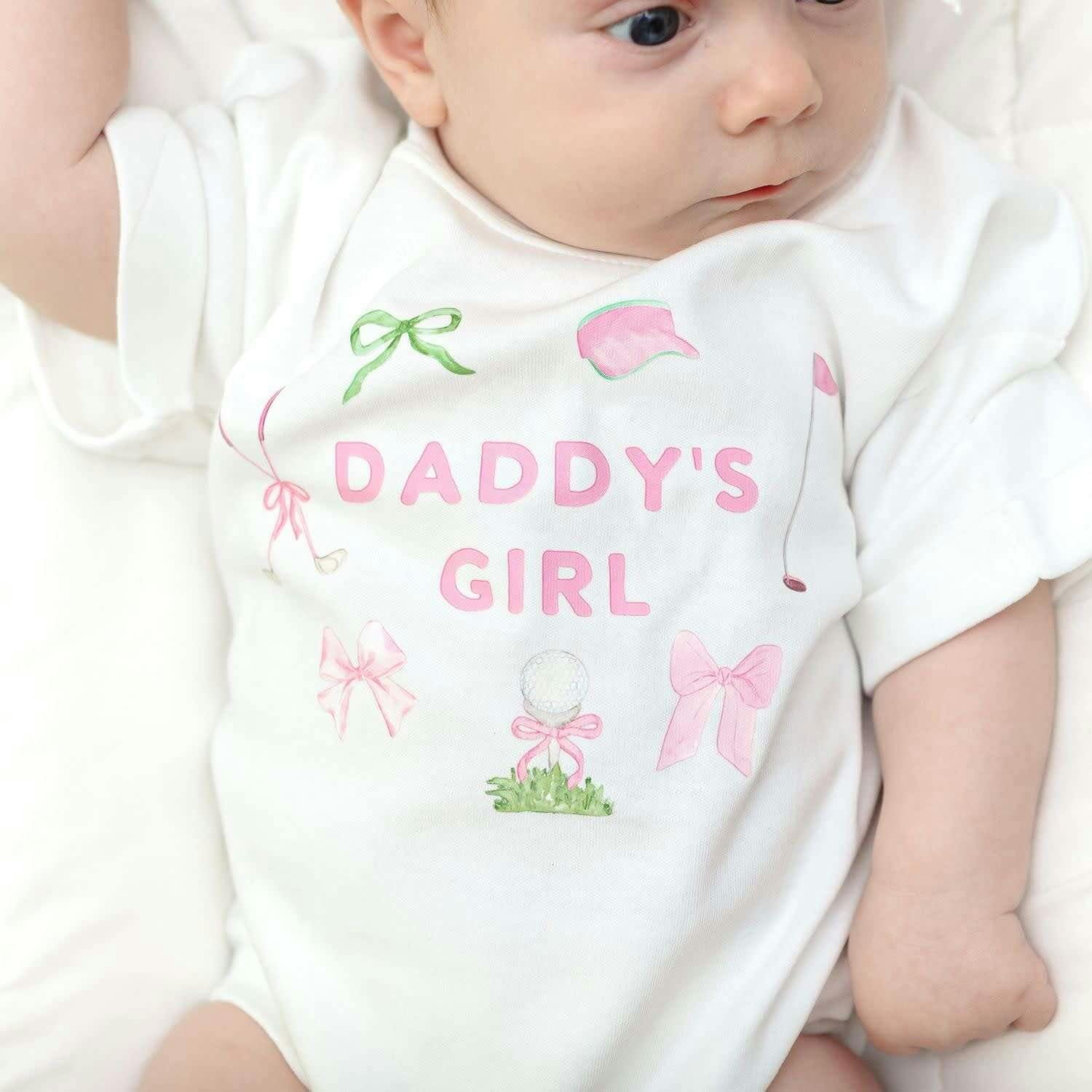 Daddy's Girl Golf Icon Short Sleeve Romper - White