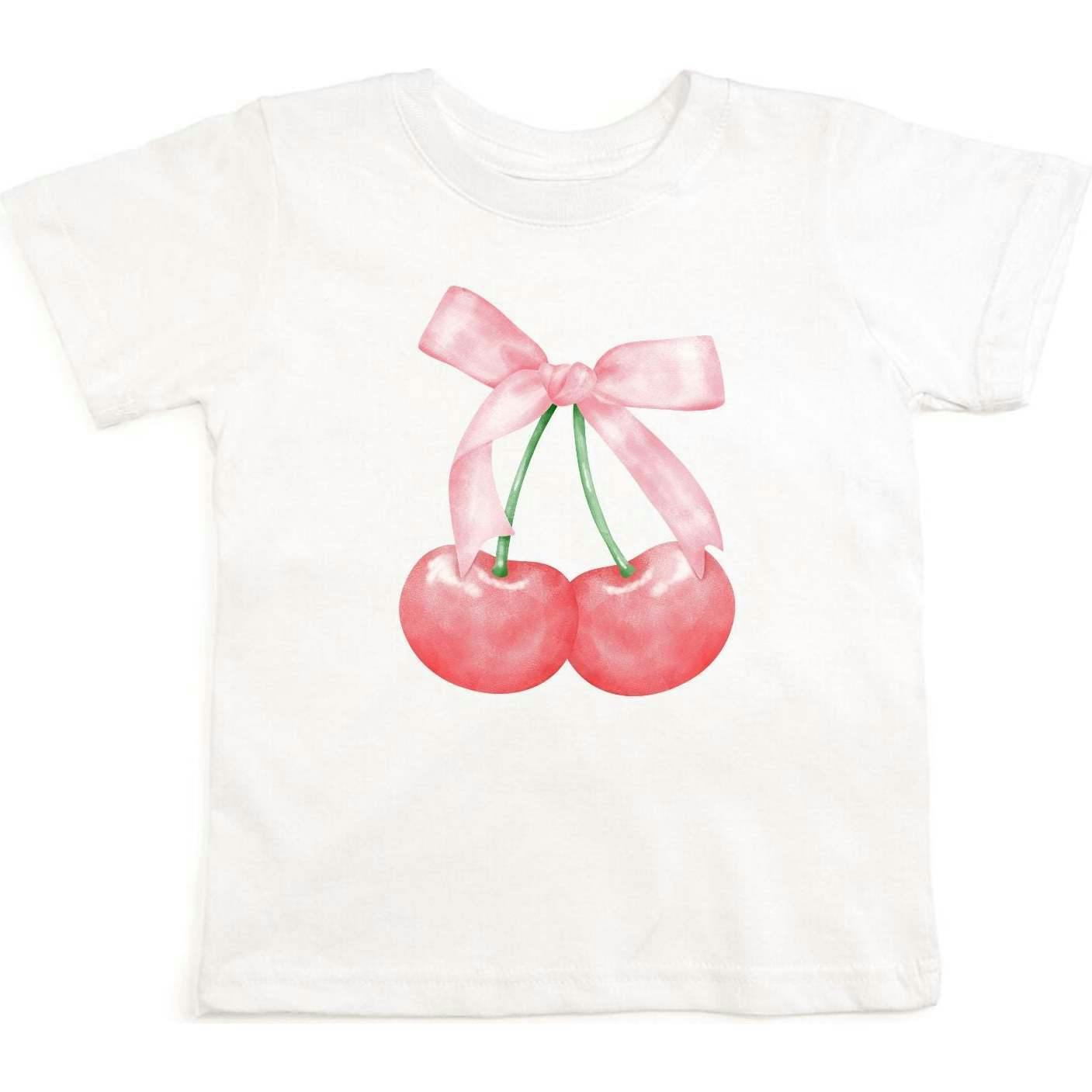 Cherry Cute Short Sleeve T-Shirt - White
