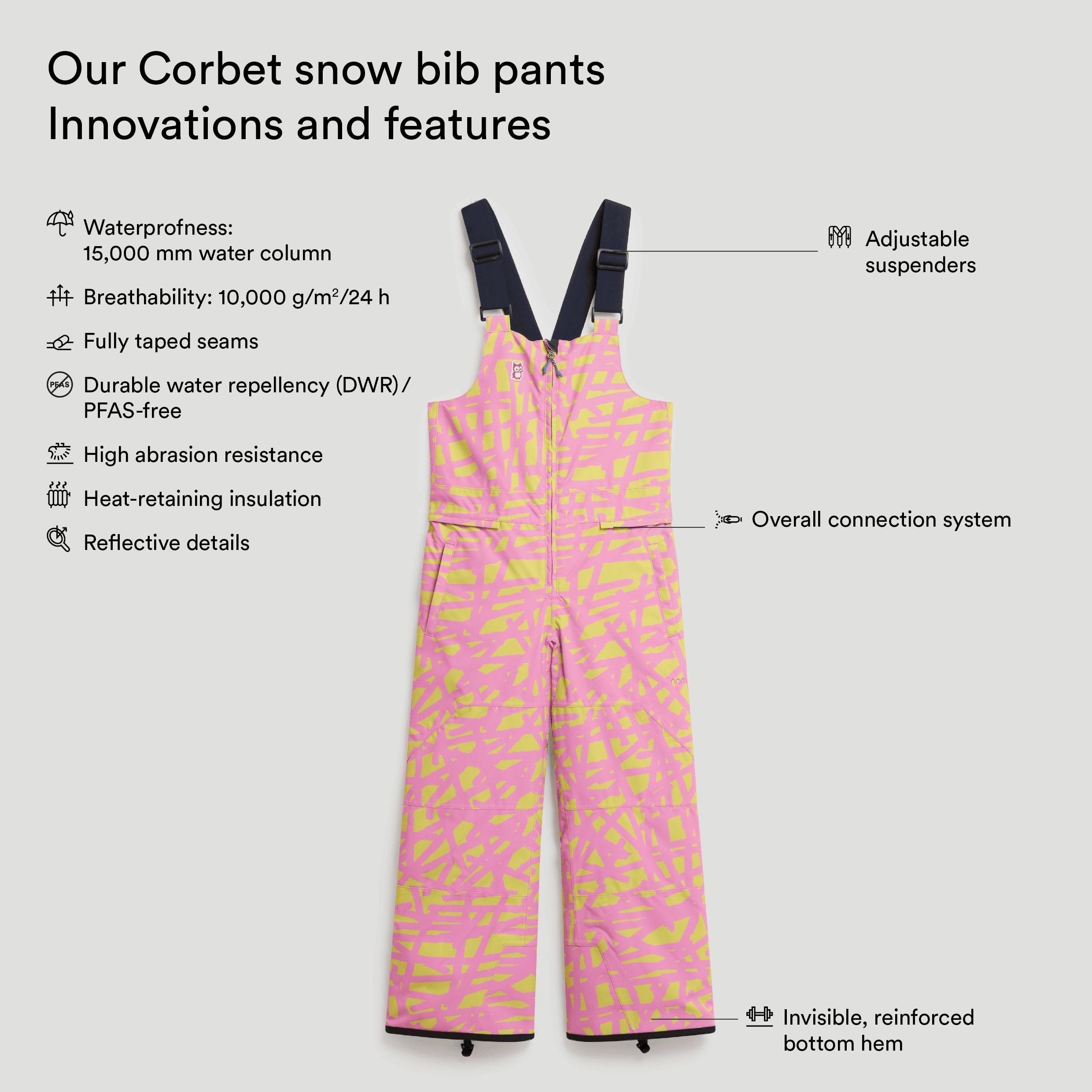 Corbet snow bib pants 