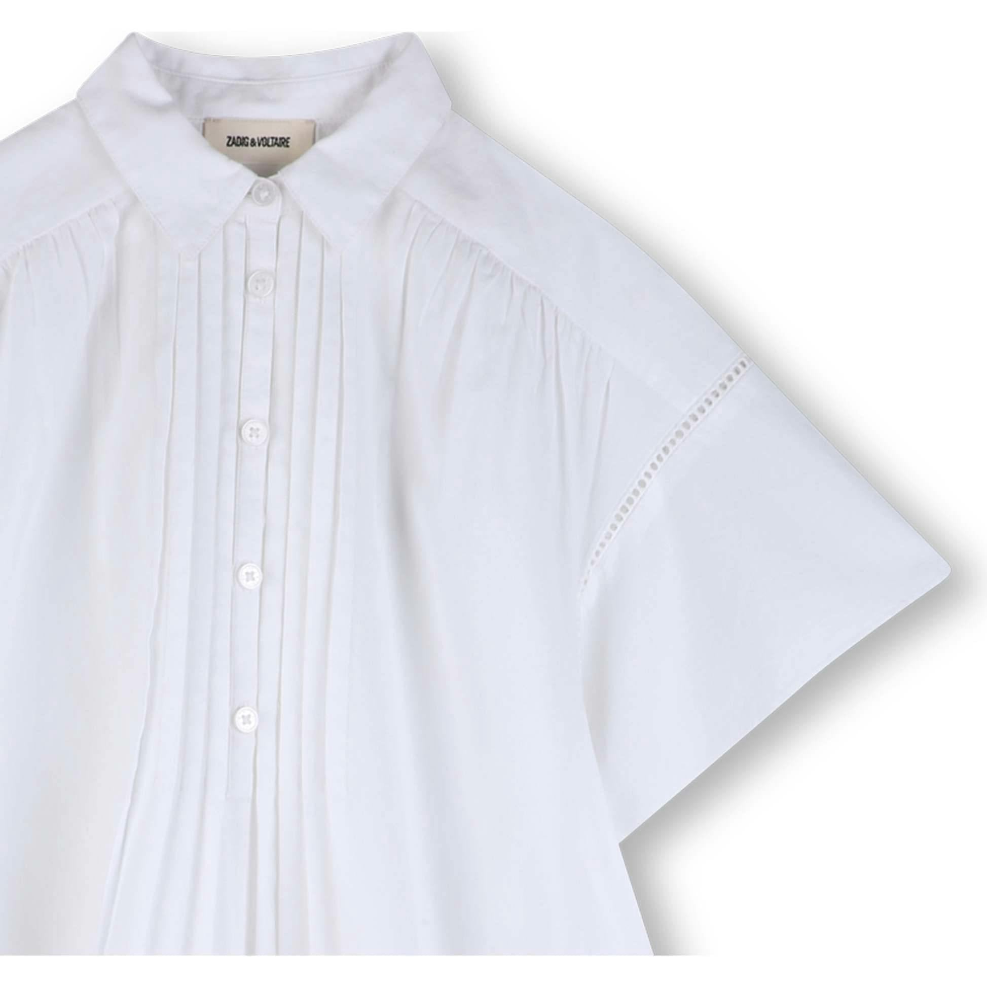 ZADIG & VOLTAIRE Poplin Pleat Dress - White