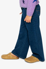 Jeggings with Lurex Navy Blue Denim