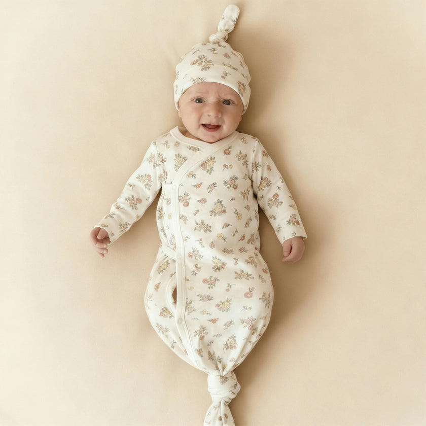 Organic Kimono Knotted Sleep Gown