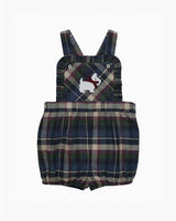 Baby Scottie Plaid  Bib Short
