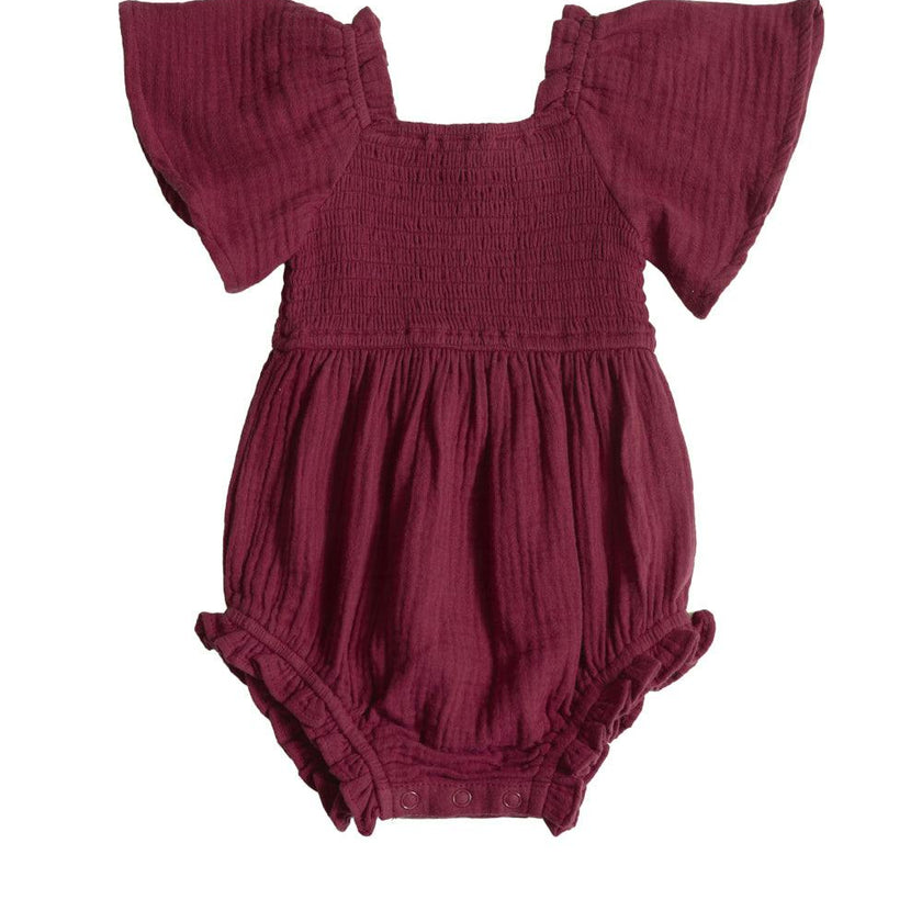 Baby Lennon Romper in Wildberry