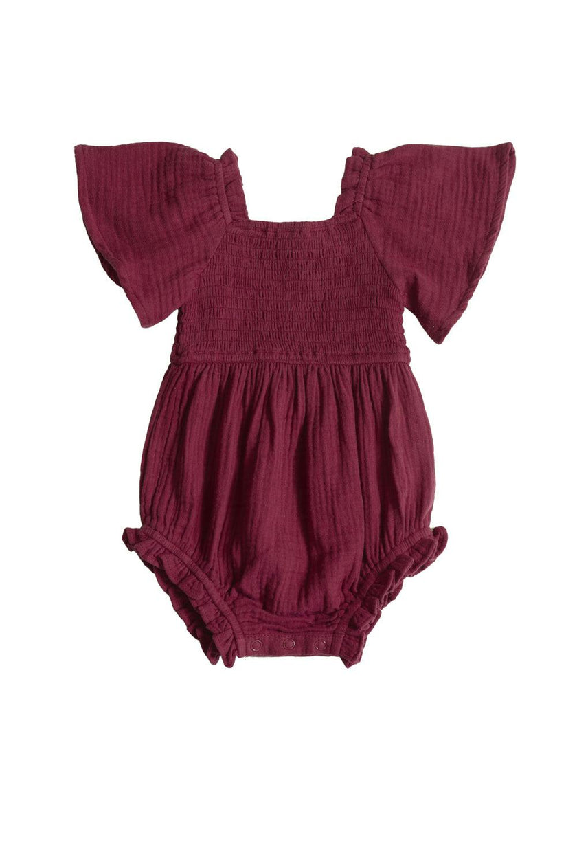 Baby Lennon Romper in Wildberry