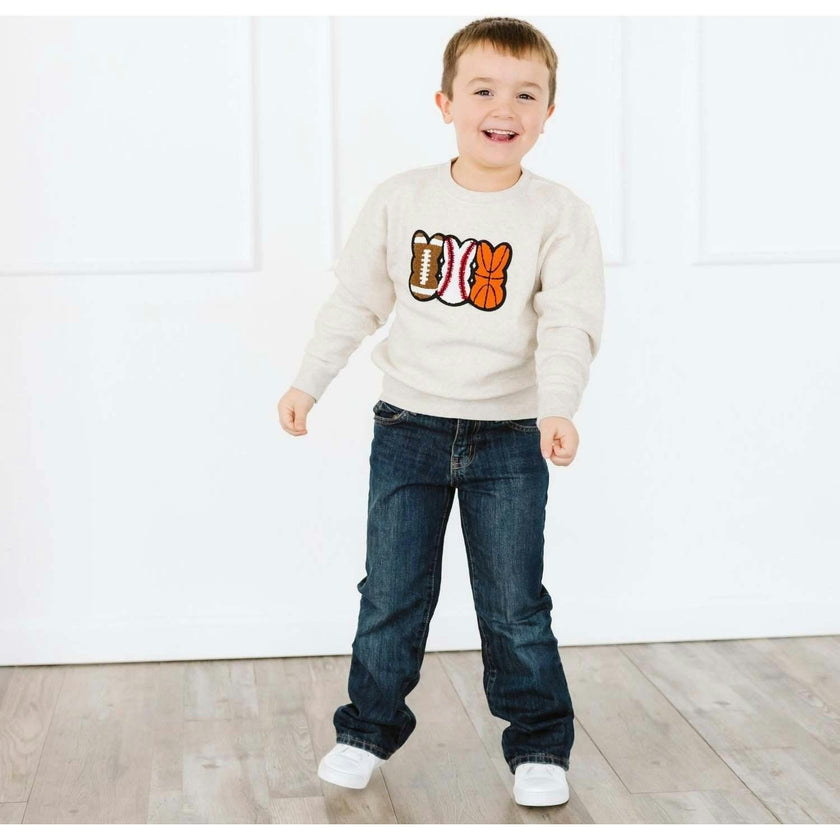 Sports Peeps Patch Easter Sweatshirt - Natural Heather