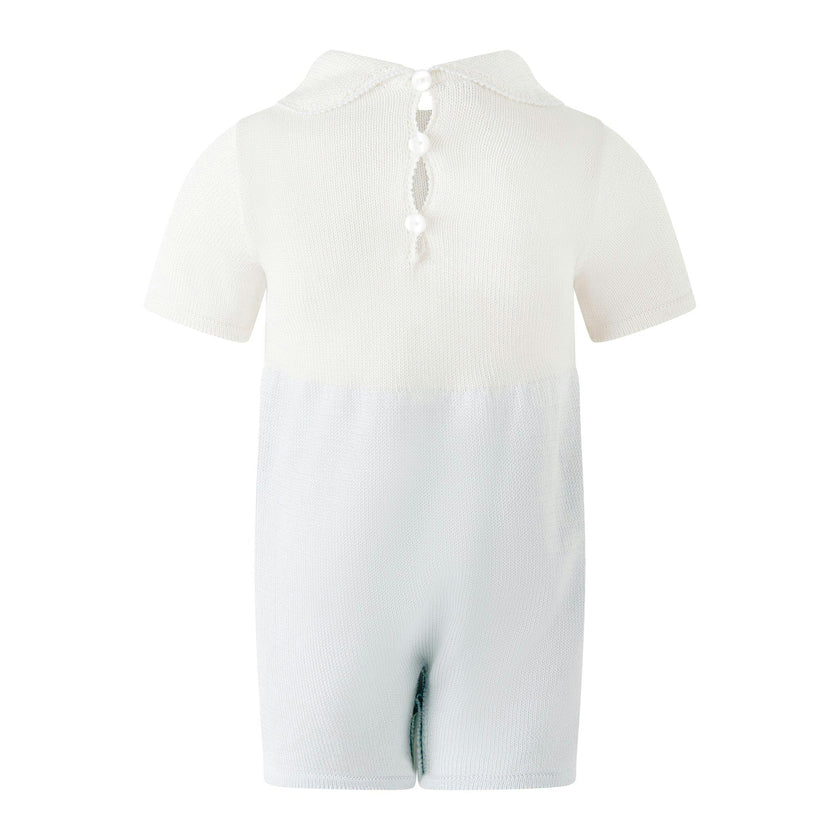Pima Sailboat Embroidered Babysuit