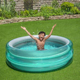 H2OGO! Big Metallic 3-Ring Inflatable Play Pool - 5’7” Diameter