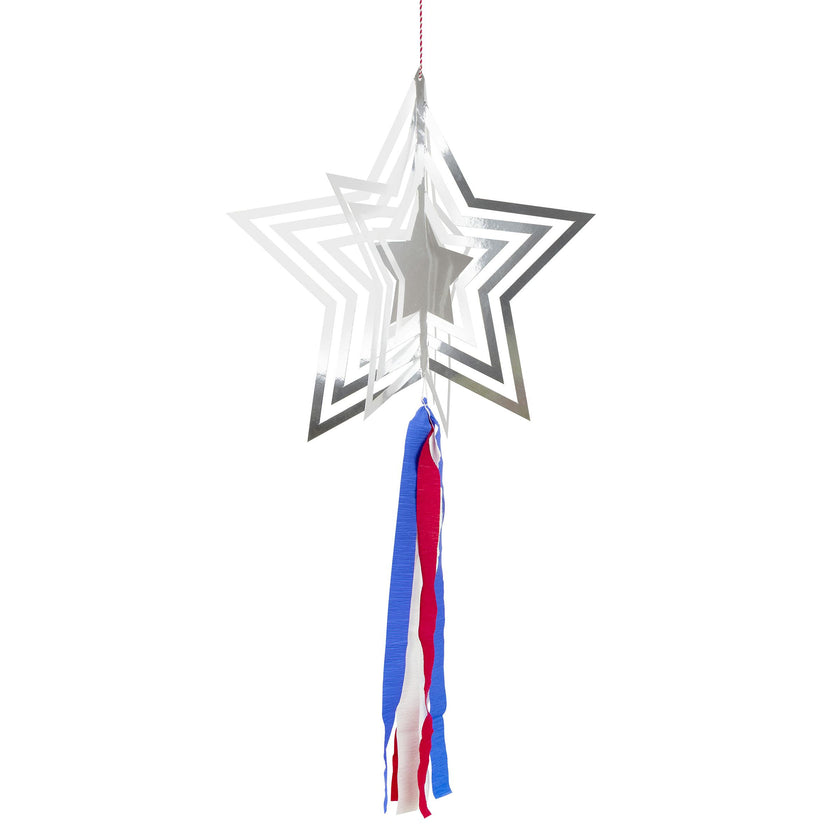 Stars & Stripes Hanging Decorations (x 8)