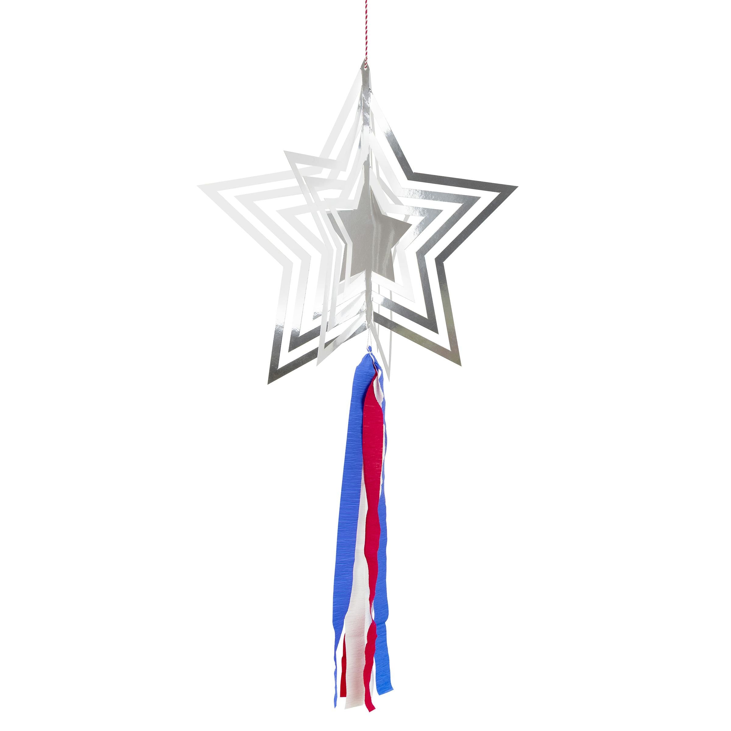Stars & Stripes Hanging Decorations (x 8)
