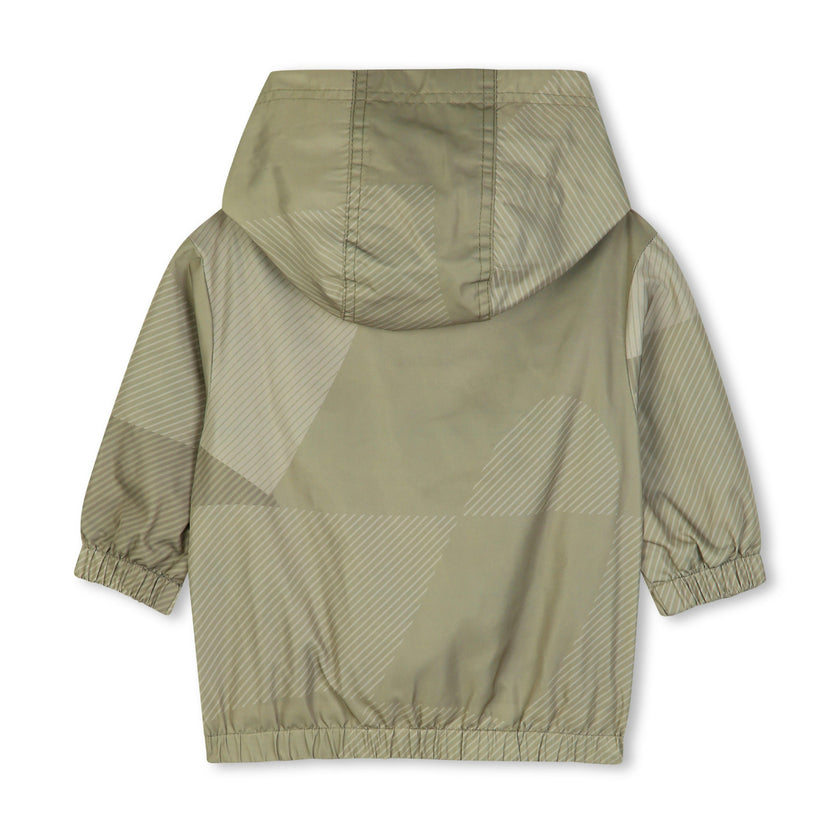 Geometric Pattern Hooded Jacket