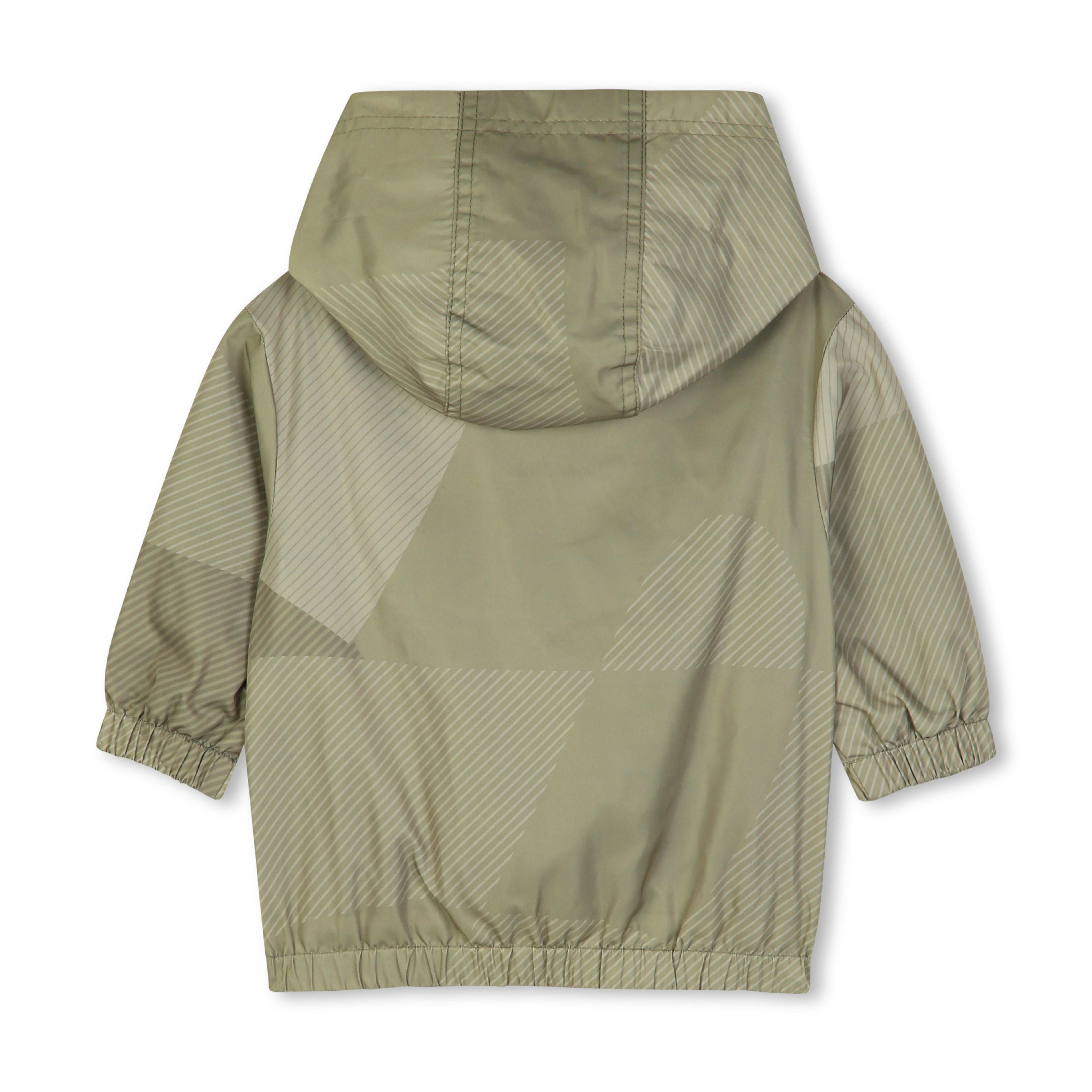 Geometric Pattern Hooded Jacket