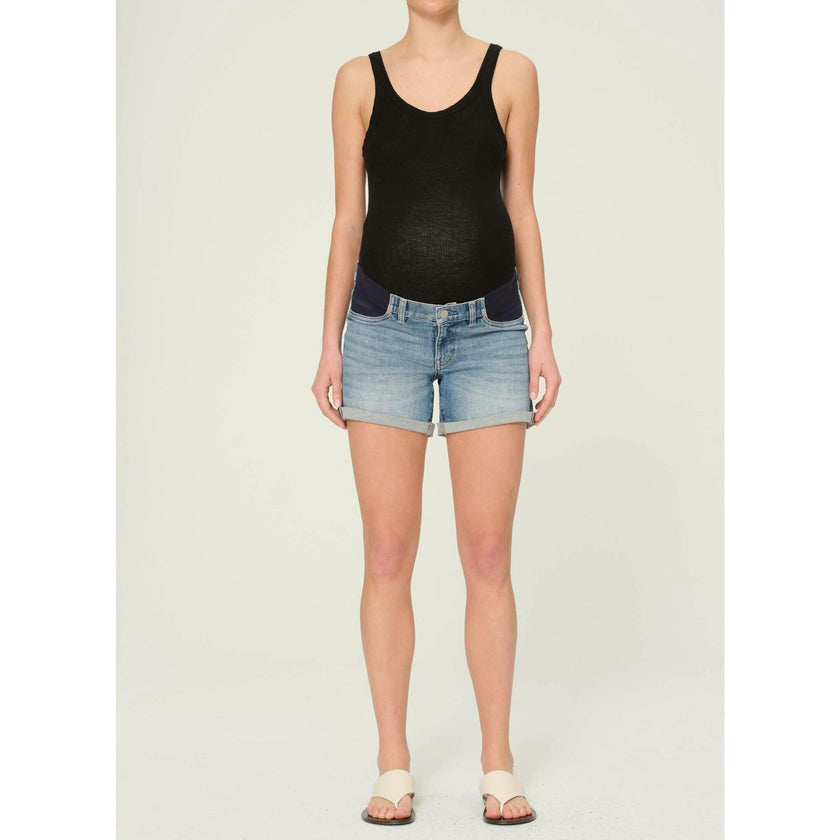 Zoie Jean Shorts Maternity Relaxed 4.5 | Lt Springdale Rolled