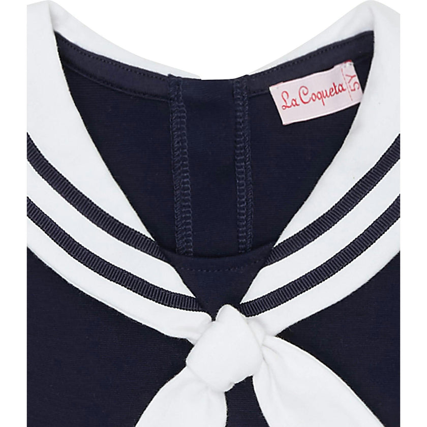 Navy Crisanta Girl Nautical Drop Waist Dress