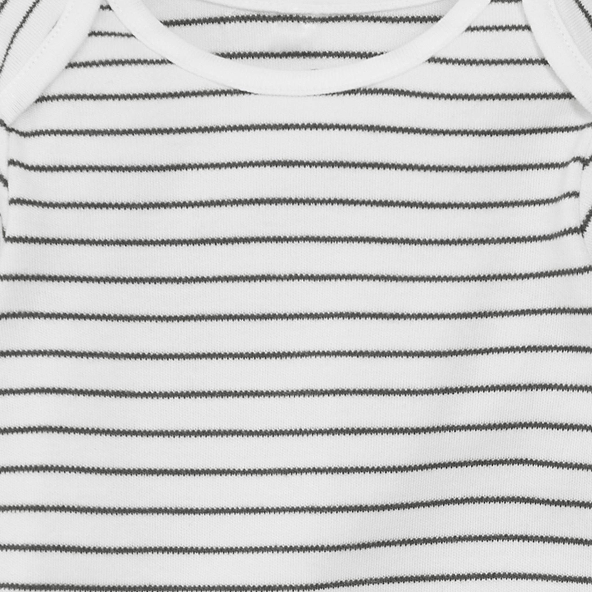 Long Sleeve Bodysuit - Grey Stripe