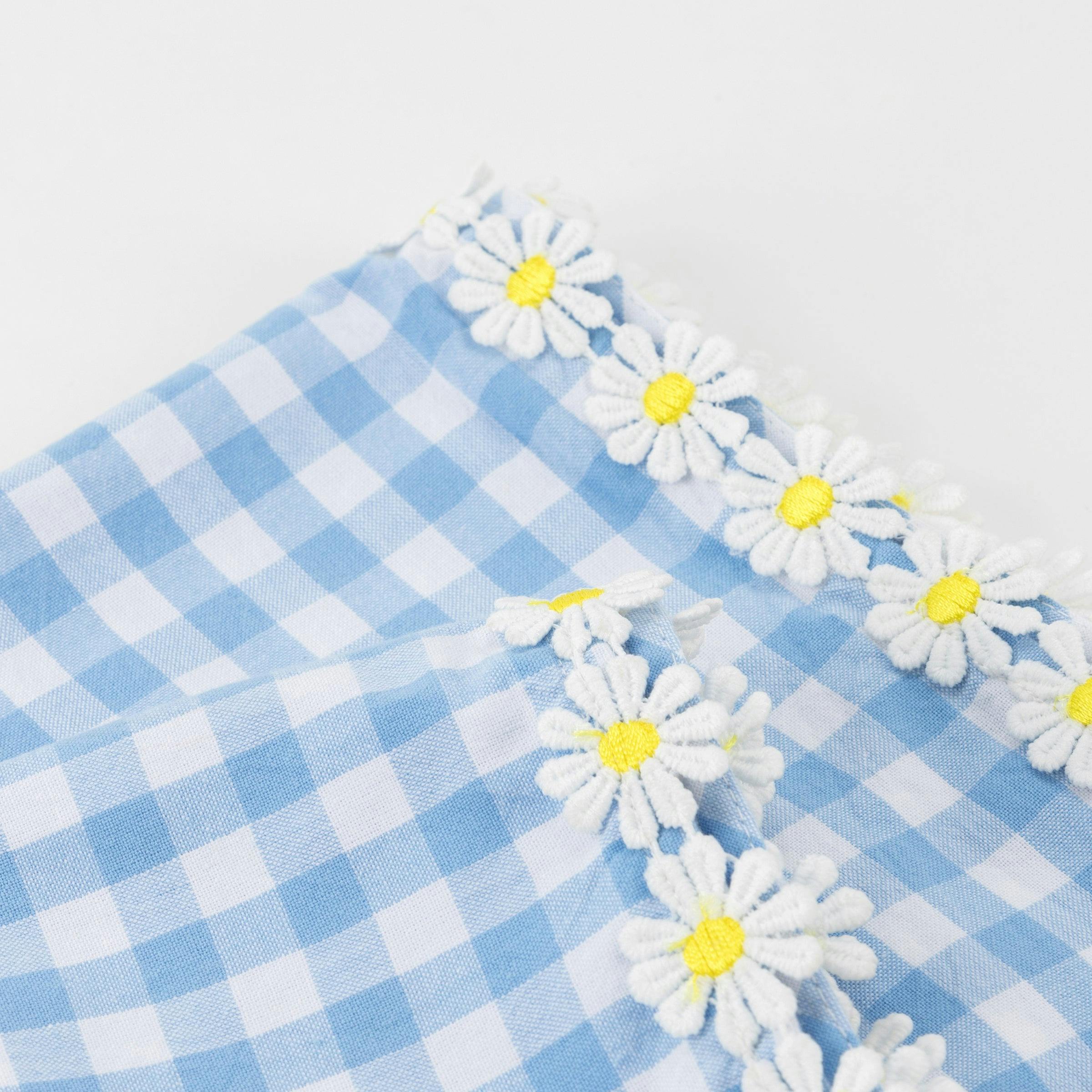 Daisy Gingham Cloth Napkins