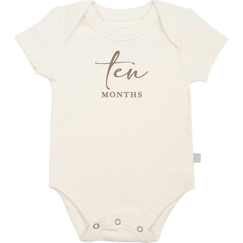 graphic bodysuit | ten months milestone taupe