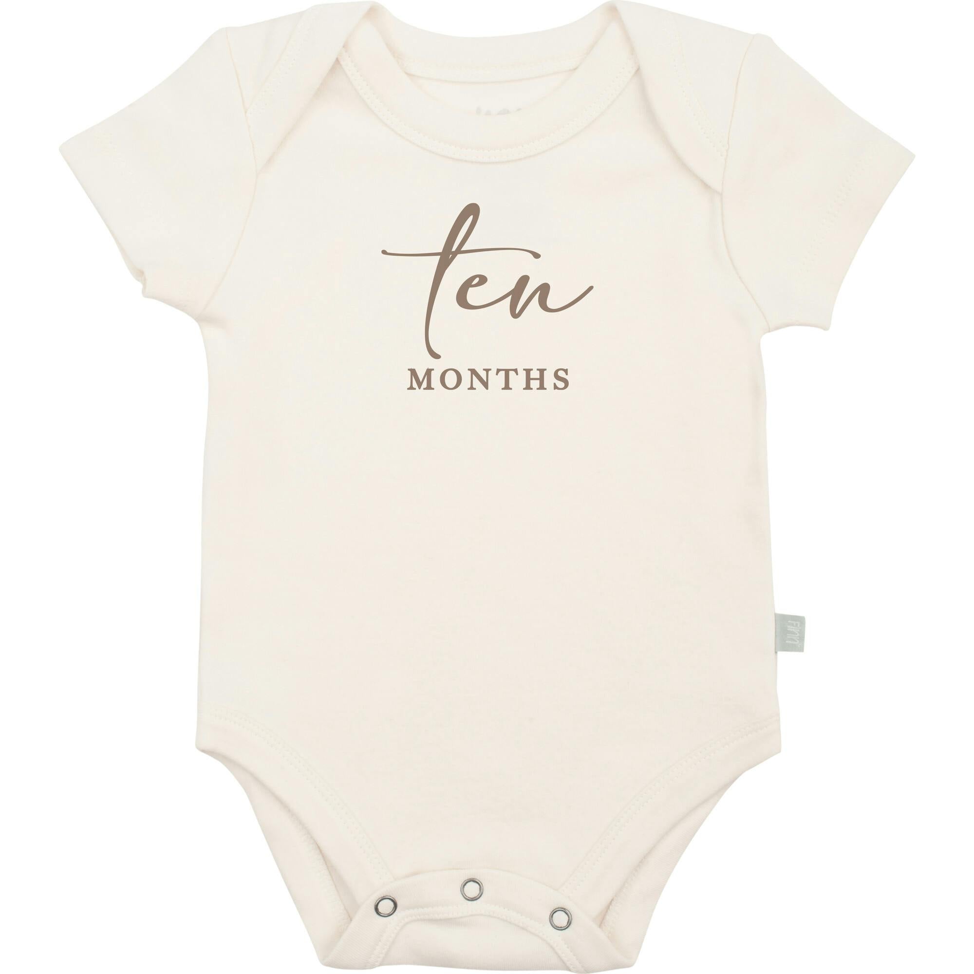 graphic bodysuit | ten months milestone taupe