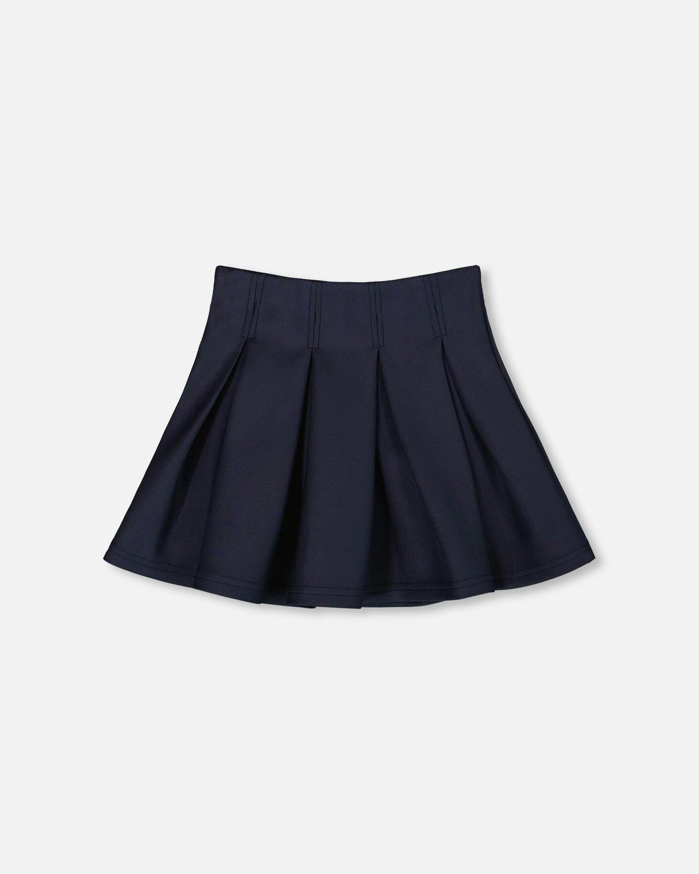 Pleated Milano Skirt Navy Blue