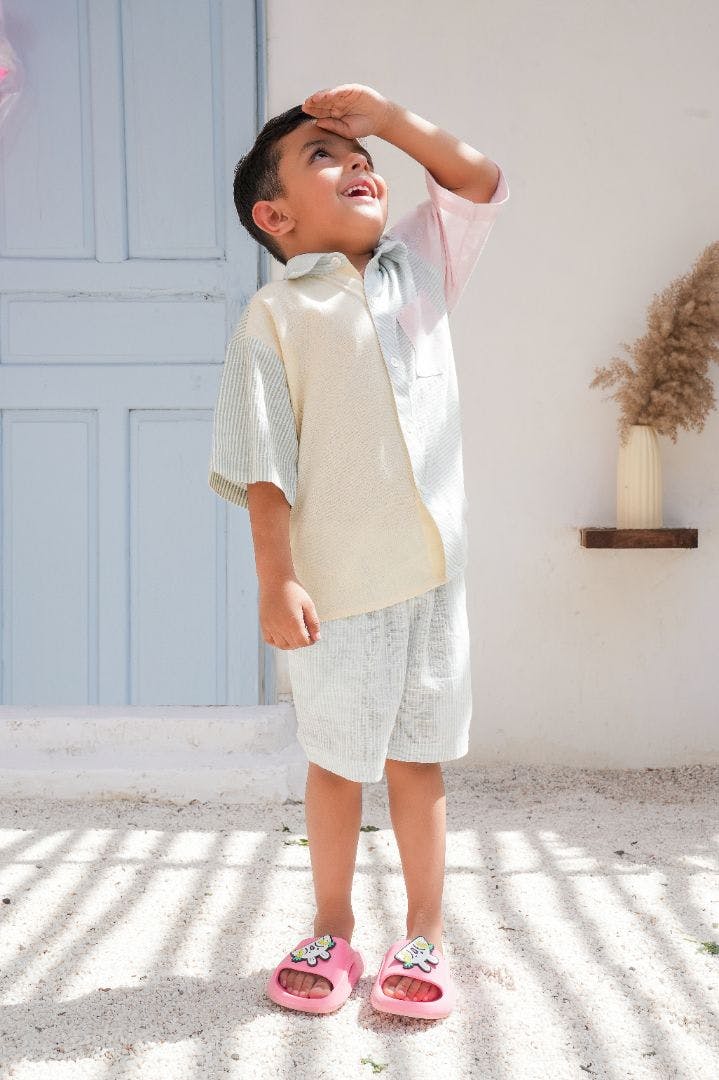 Henry Shirt and Shorts Set Soft Pastels Boys