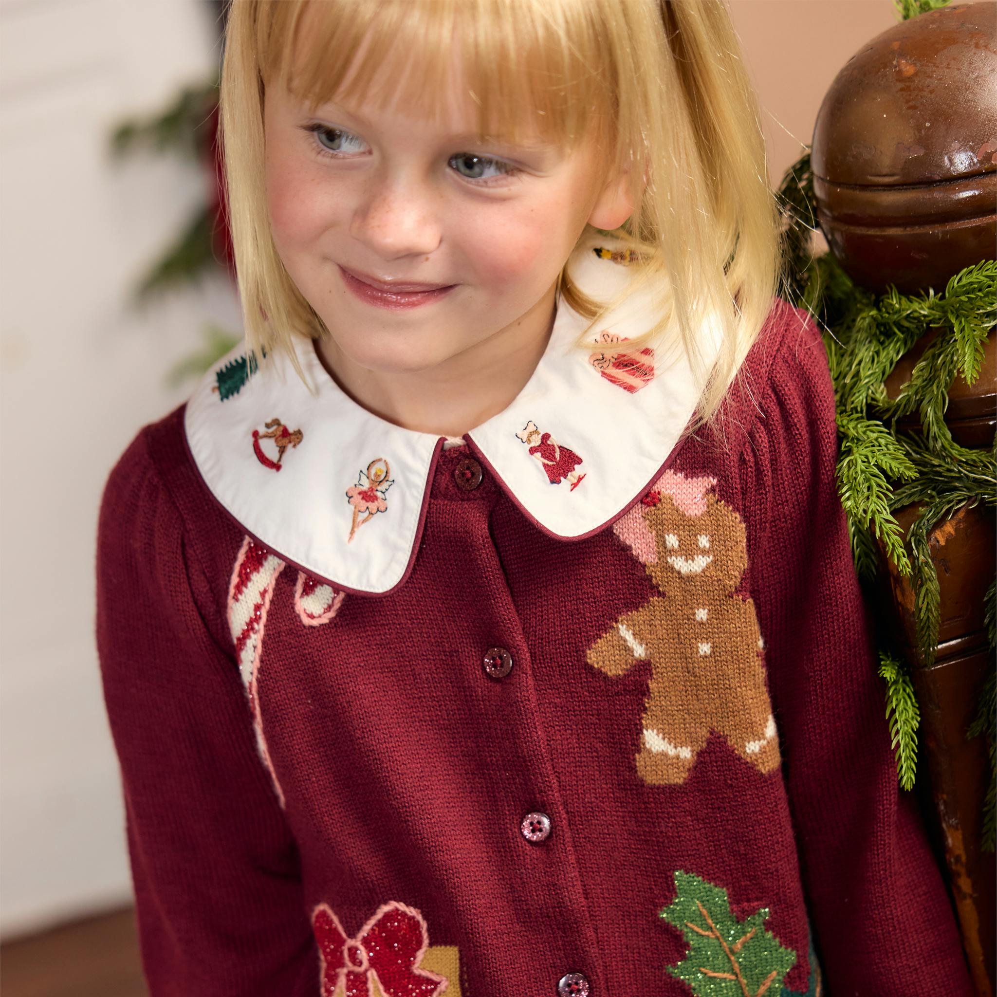 Girls Noelle Top - Nutcracker Embroidery