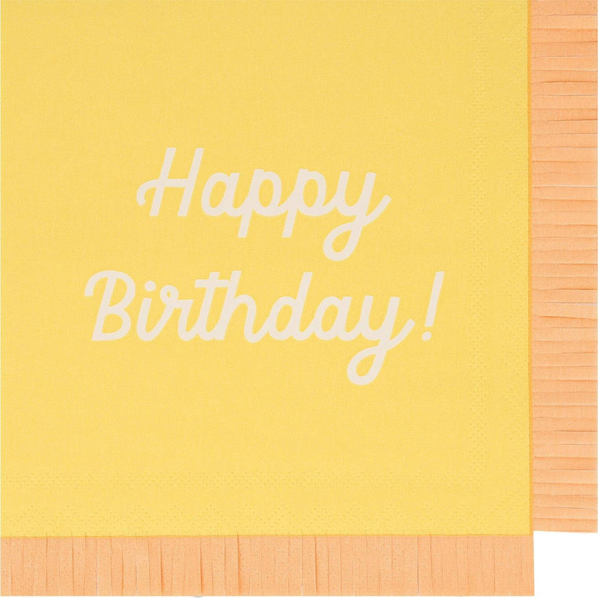 Mixed Happy Birthday Large Napkins