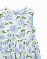 Adelina Summer Dress in Pale Blue Hydrangea