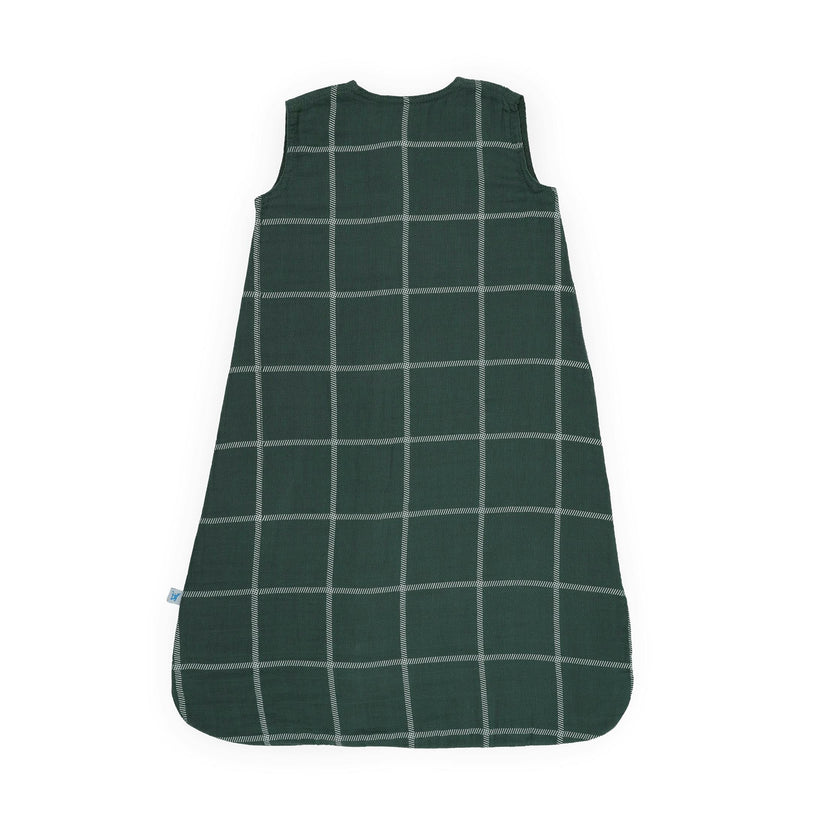 Cotton Muslin Sleep Bag - Evergreen Plaid