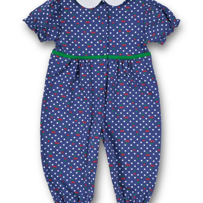 Polka Dot Cherry Printed Knit Longall