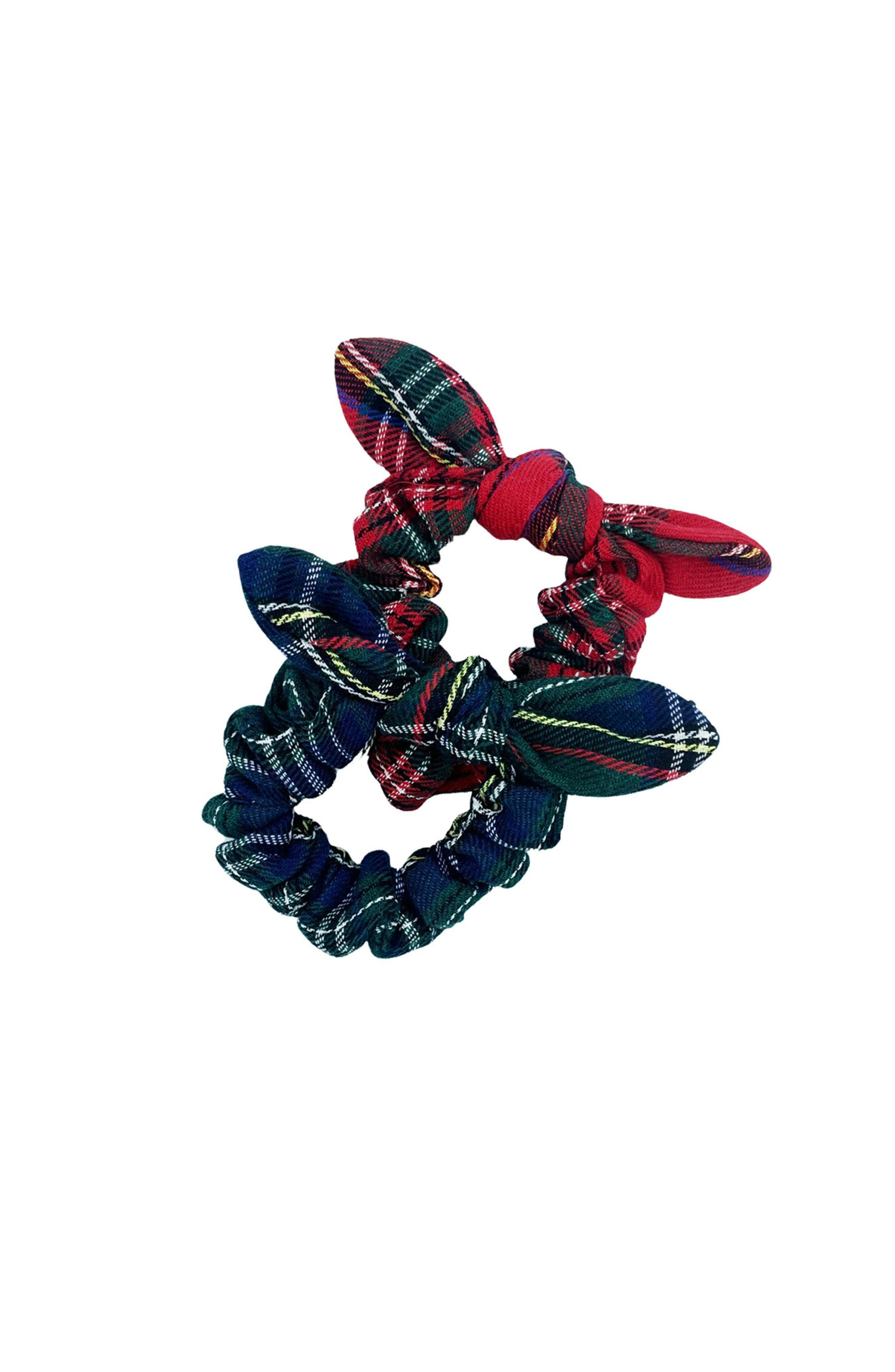Plaid Bow Scrunchie in Scottie Stewart