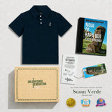 Moai Ancient Wonders Gift Box with Embroidered Kids Polo, Book, and Activities