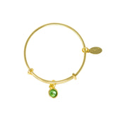 August Birthstone Bangle Bracelet