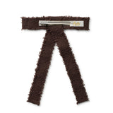Halo Luxe Amara Deconstructed Woolen Long Tail Clip - Brown