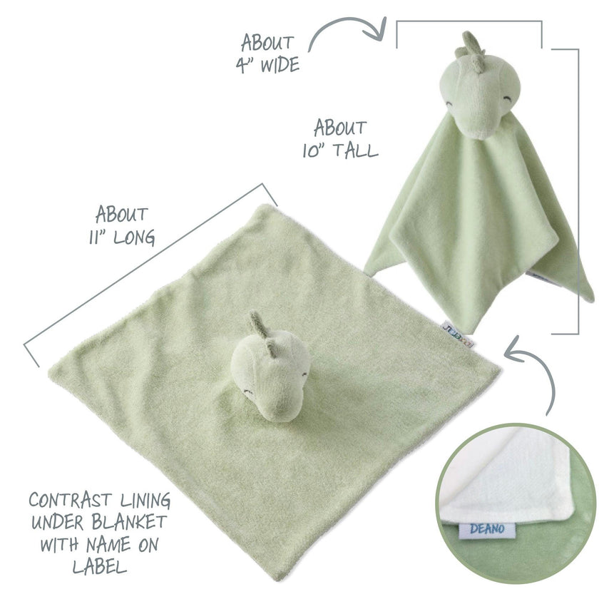 SNUGGLE + SHAKE - Baby Lovey Security Blanket Toy and Rattle Set