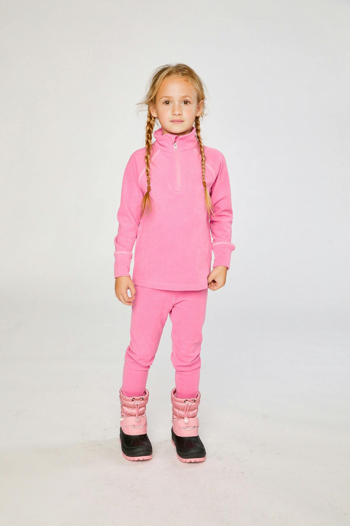 Two Piece Thermal Underwear Pink