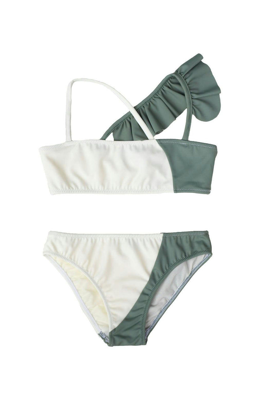 India Bikini Sage green and Ivory