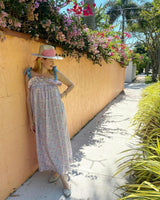 Zinnia Sun Hat - Long & Thin Vintage Eyelet Lace Ribbon