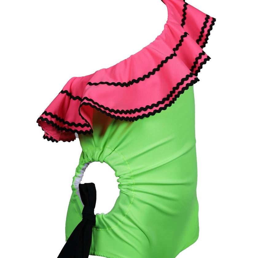 Pari Ruffle One Shoulder One-Piece Swimsuit