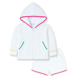 Terry Hoodie With Pom Poms
