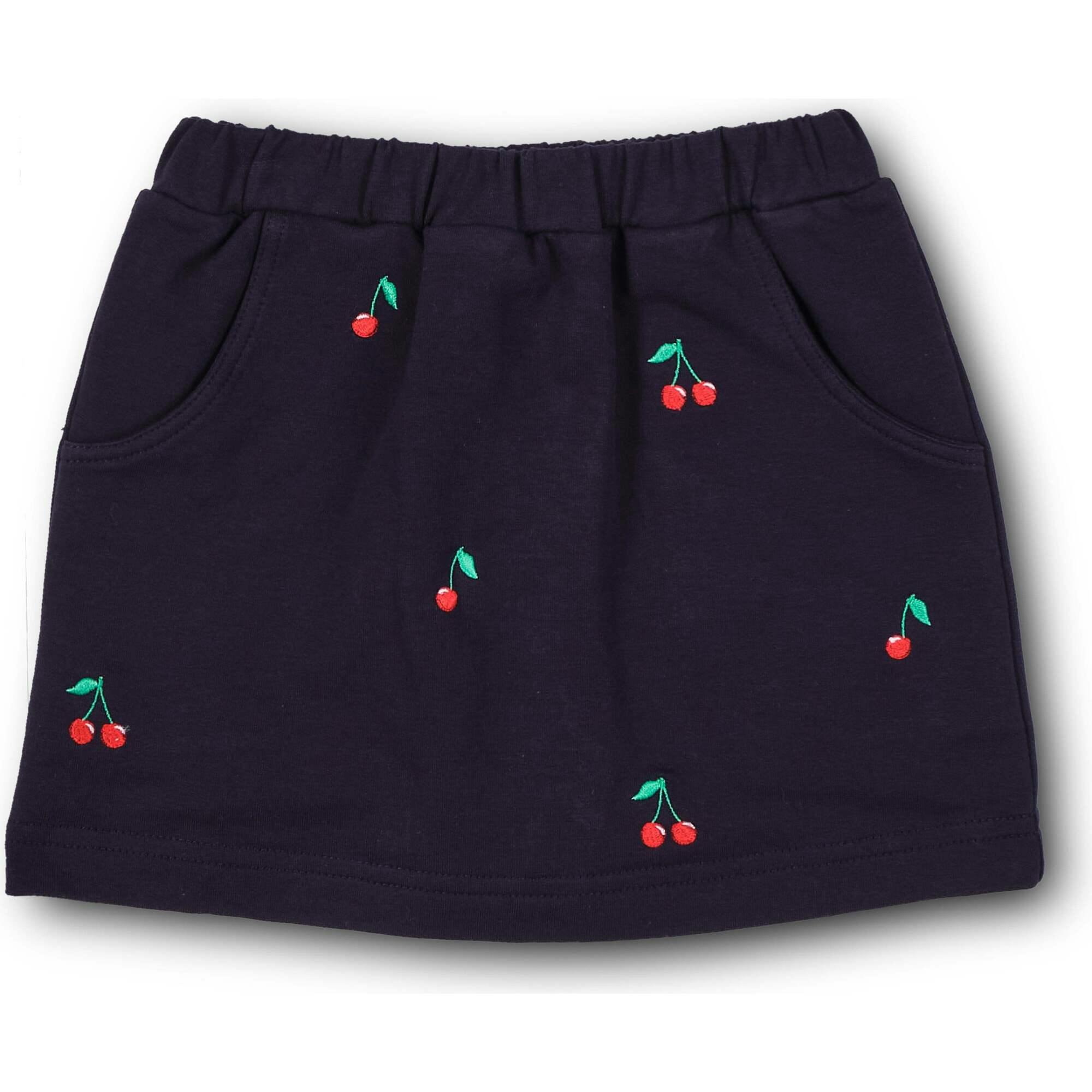 French Terry Skort W/Embroidered Cherries